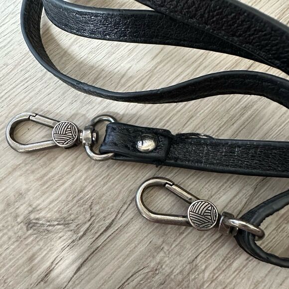 The Sak Removable Adjustable Purse Strap - Black Leather Pewter Hardware - Picture 1 of 5